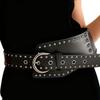 2026 Women's Wide Waist Seal Black Rivet Fashion Belt Dress Coat Decoration Corset Belts for Women Ladies Luxury Designer