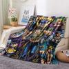1 Stück Jojo's Bizarre Adventure Gemusterte Flanelldecke Geeignet für Alle Jahreszeiten Für Heimdekoration Wärme Und Komfort Geschenke Weihnachtsgeschenk