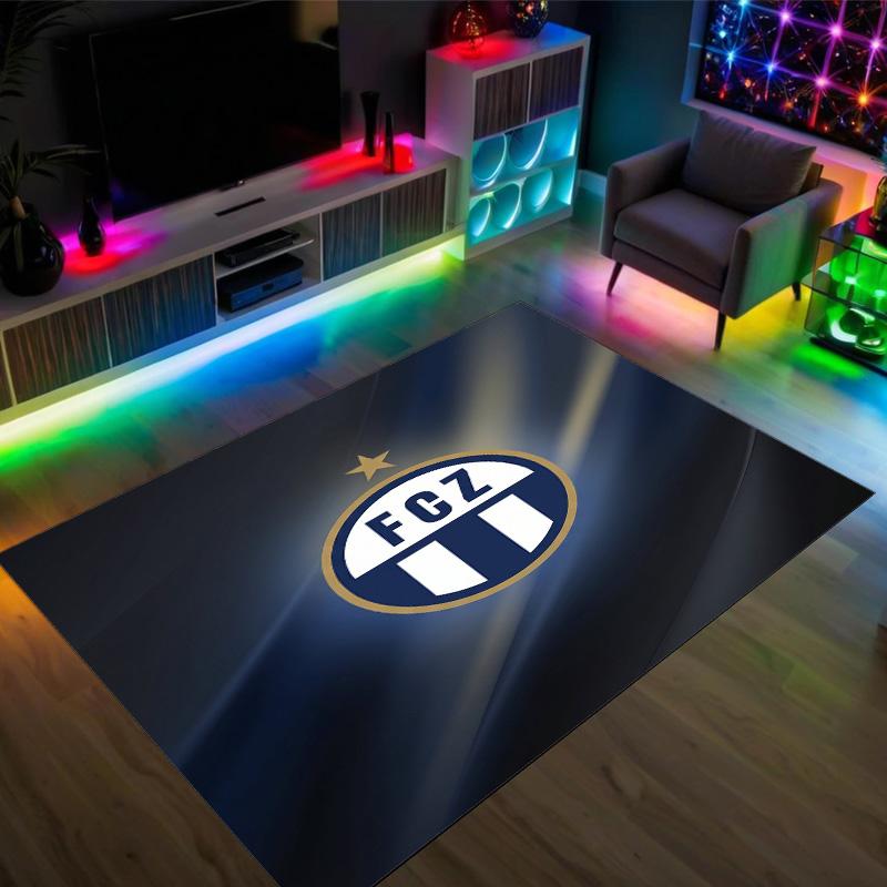 Tappeto in Velluto di Cristallo Design FC Zürich Accogliente Non?Tappeto Stampato Antiscivolo per Camera da Letto Soggiorno Ingresso