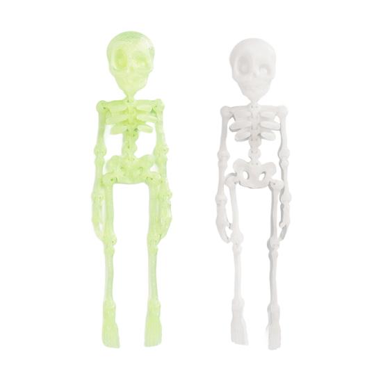 Skull Fridge Magnets with Movable Joints Halloween Poseable Skeleton Fridge Magnet Quirky Gothic Refrigerator Stickers for Kitchen Office