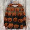Ladies' Fashionable Casual Long Sleeved Christmas Printed Round Neck Knitted Yarn