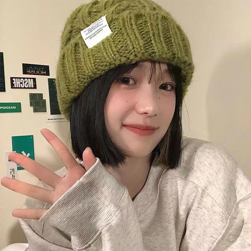 Japanese-Korean Soft Knitted Slouchy Hat for Women, Autumn/Winter Warmth, Fits Large Head, Cold Protection
