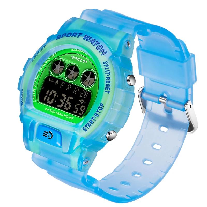Sanda Men Water Proofwatches Luxury Brand Analog Digital Led Watches Women Electronic Clock Luminous Sports Wrist Watch