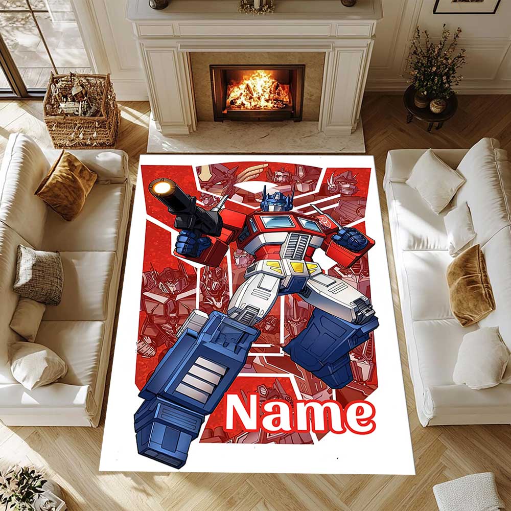 Transformers-Fans (8) Personalisieren Sie Ihren Namens-Teppich, Ihr Bürostuhl-Kissen, Ihr Geschenk für Schlafzimmer und Wohnzimmer zu Hause.