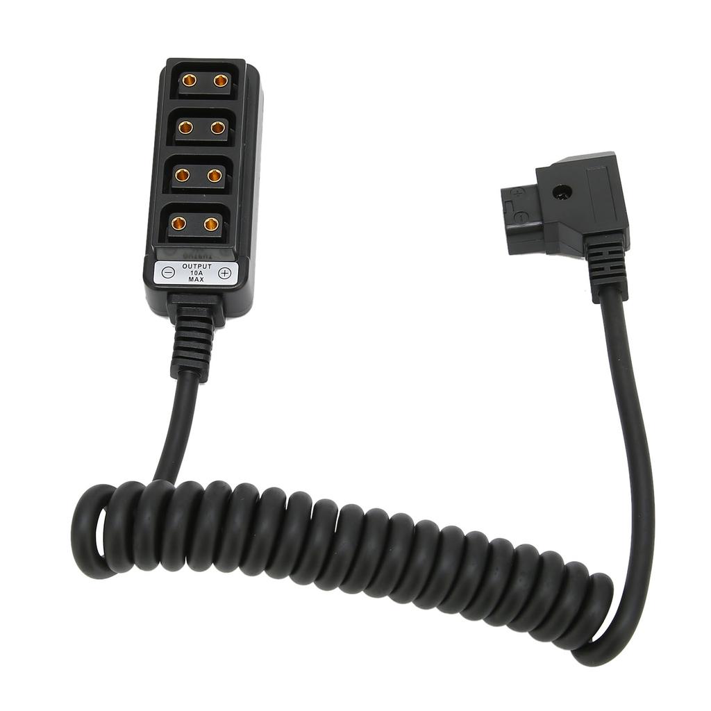 D Tap Male to 4 Port Dtap Female Splitter Power Cable Black D Tap Spring Cable Adapter for ARRI RED Cameras