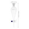 Borosilicate Glass 125 ML Conical Separatory Funnel - Separatory Funnel Pear Funnels with PTFE Stopcock, Laboratory Heavy Wall Conical Separatory