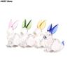 Crystal Glass Rabbit Butterfly Swan Statue Mascot Animal Handmade Figurines Ornaments For Garden Home Living Room Office Table