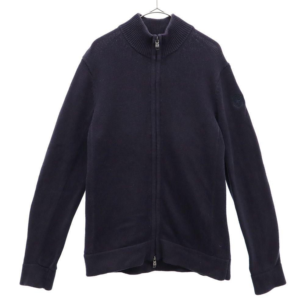 

Victorinox Хлопковый вязаный жакет темно-синий мужской б/у