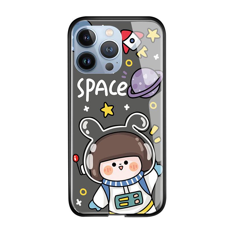 Pouzdro na telefon z tvrzeného skla pro iPhone 11 12 13 14 15 16 17 Redmi 10 12 14C Note10 Note14 Xiaomi 11Lite PocoC75 Měkký okraj Nárazuvzdorný Hladký kryt