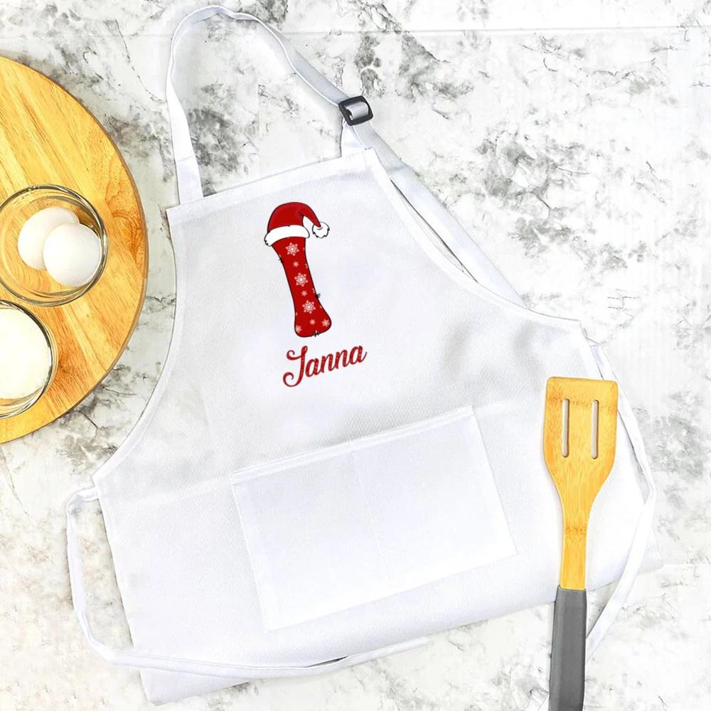 Personalized Apron for Kids Initial and Name Custom Toddler Apron for Girls and Boy Cooking Baking Kitchen Apron