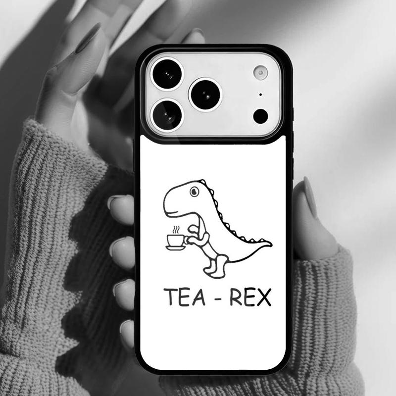 Cute Dinosaur Tea-Rex Phone Case for iPhone 17 16 15 14 13 Pro Max Back Cover for 12 11 Pro Coque