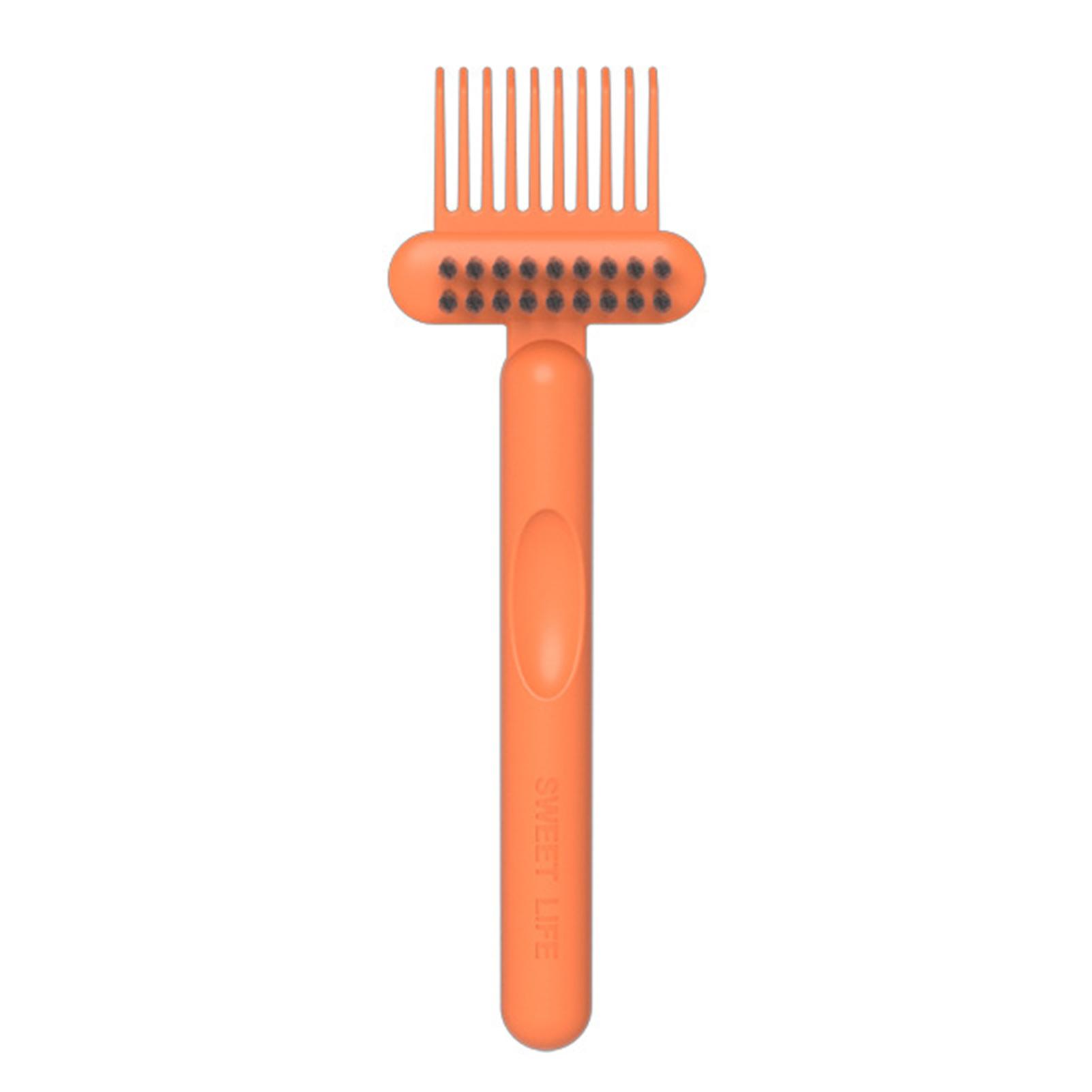 Comb Cleaning Brush,2 In 1 Hair Brush Remover Rake,Comb Cleaner With Pick Bristles,Portable Hair Comb Cleaning Tool As Shown