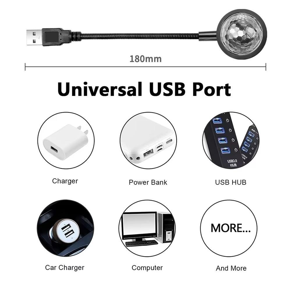 ABS LED Car Roof Light Adjustable USB Decorative Lamp New Ambience Light  Car Interior