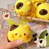 Wet Soft Slow Rebound Simulation Bread Squeeze Fidget Toy Realistic Texture Cute Stress Relief Toy for Home Office Travel Use