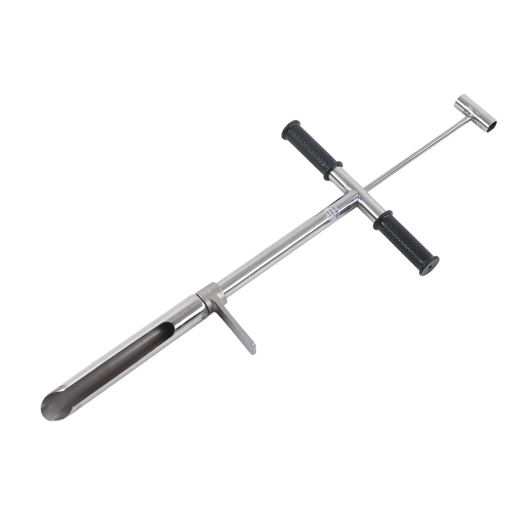 Soil Sampler Probe Tool Stainless Steel Accurate with Ejector Foot Pedal for Lawn Garden