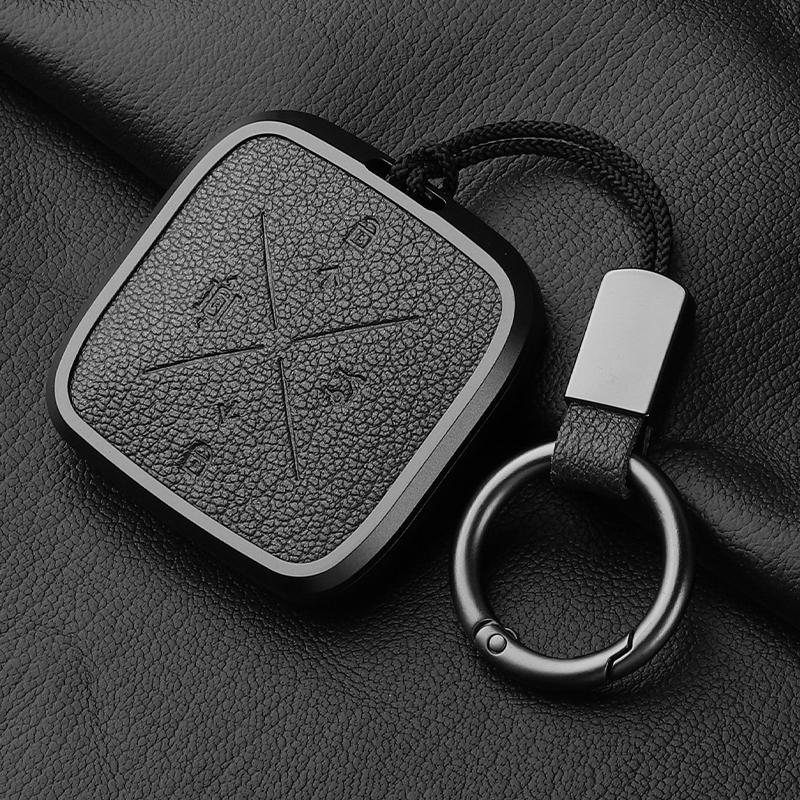 For Zeekr 001 007 7X X 009 Key Case Buckle Bluetooth Card Key Case Real Goat Leather Car Accessories Car Key Cover Modification