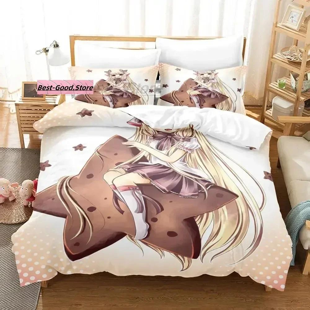 Top New Chi Chobits Bedding Set Printed Bed Set With Pillowcase Bed Duvet Cover Soft Queen King Size Bedclothes Home