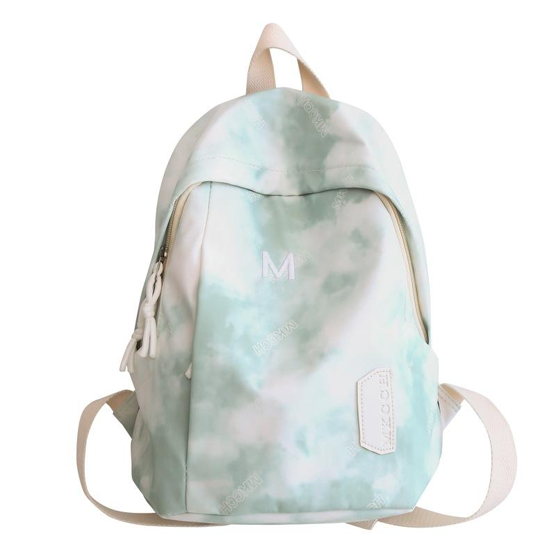 

Шкільний портфель Старшокласниця Tie Dye Рюкзак молодшої школи Контрастний колір Студентський рюкзак зелений
