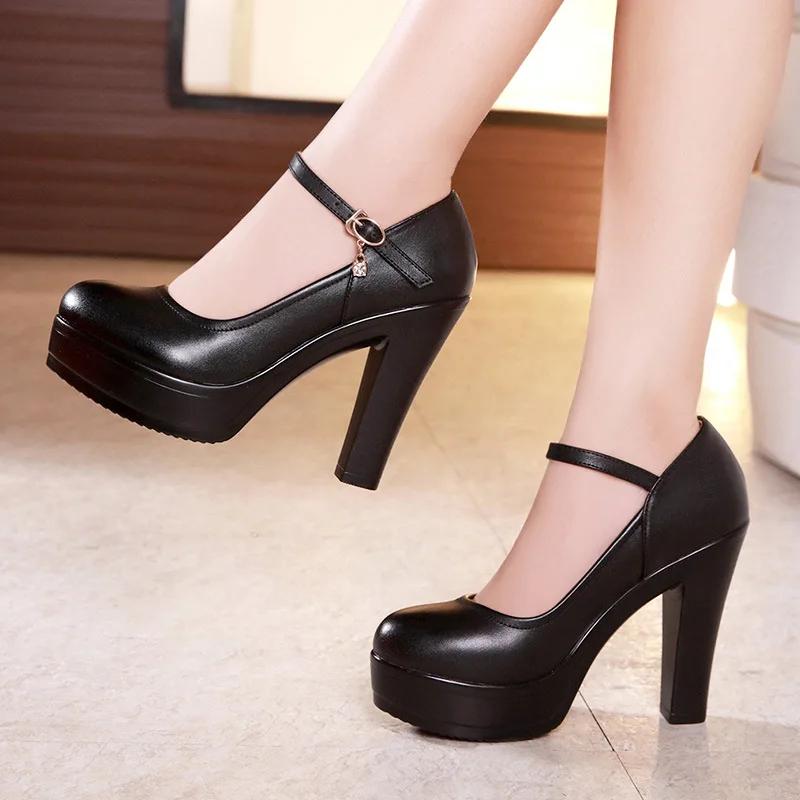Fashion Small Size 32-43 Shallow Thick Bottom Bride White Silver Wedding Shoes Platform Pumps 2024 Block High Heels Shoes for Model Mom