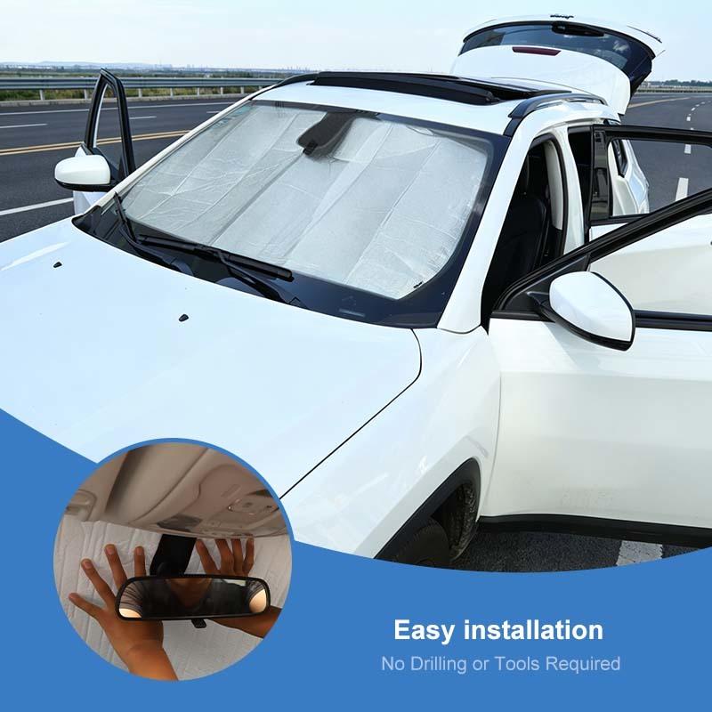 Car Front Windshield Sunshade Window Shade Foldable Sun Visor Cover Fit For Jeep Compass 2017 Up Car Interior Accessories,1 pc