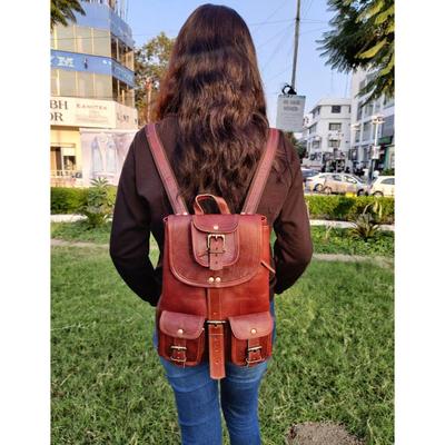 Leather Backpack, Brown Leather Rucksack, Leather College Bag, Backpack Rucksack For Men and Women, Travel Backpack