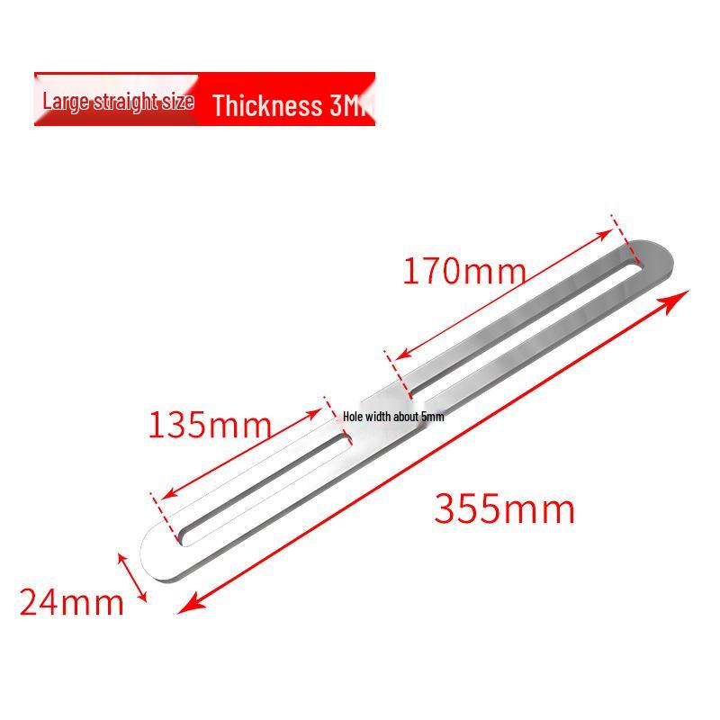 Stainless Steel 90° Movable L-Shaped Corner Bracket with Long Hole for Shelf Support