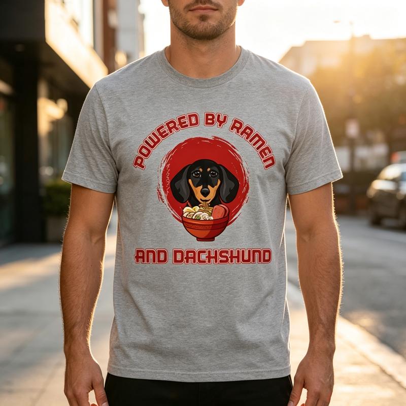 Classic Dachshund RaUnisex T Shirt Retro Dog RaUnisex Art Print Unisex Cotton Crew Neck Short Sleeve Casual Top For Everyday Style