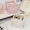 Bow Knot Quilted Storage Basket Multifunctional Handmade Storage Basket  Home