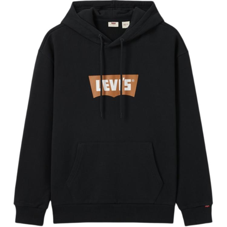 Levis Loose Fit Batwing Graphic Long Sleeve Hoodie Men Hoodies Black 0018O-0002