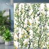 Plant and Birds Bathroom  Shower Curtain Dwarf Waterproof Fabric Bathroom Curtain With 12 Hooks Sunflower Home Deco Free Ship