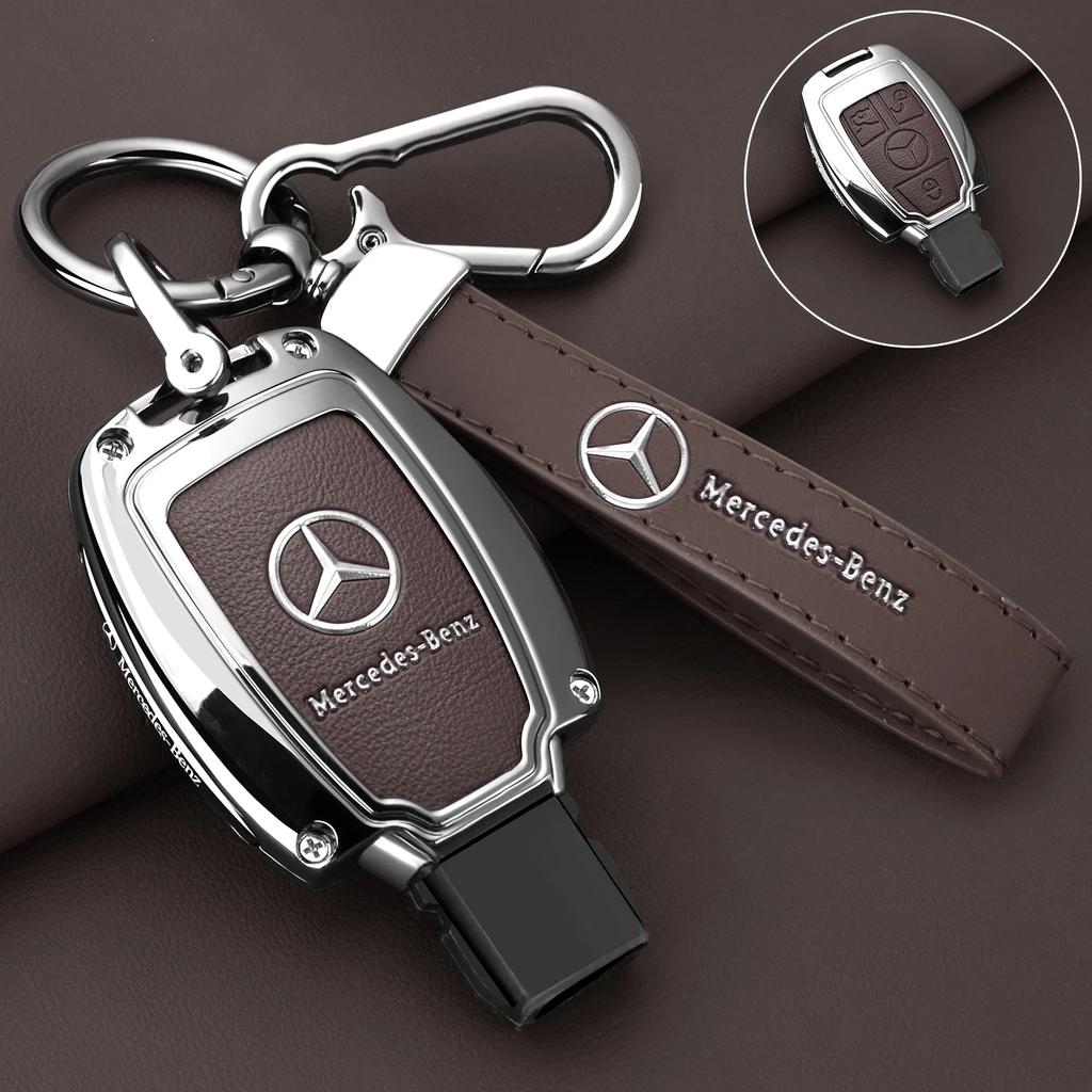 GLC GLB Car Zinc Alloy Key Case Bag Metal Key Shell For Mercedes-Benz A B C E G S V Class GLA GLC GLE GLK Vito Sprinter SL SLK