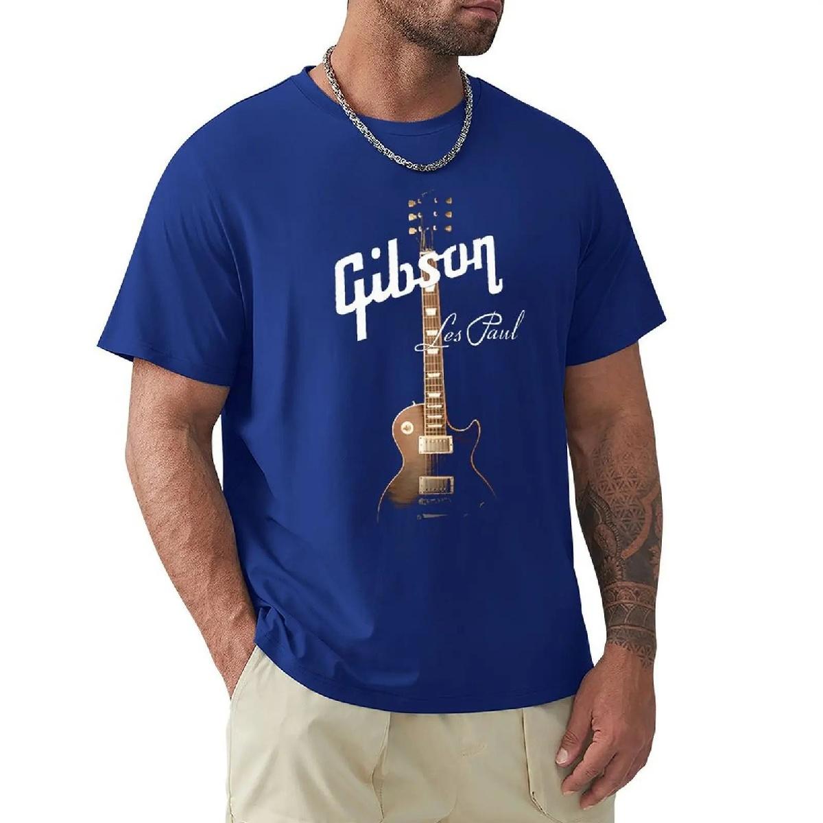 Крутые футболки Gibson Guitar Футболки с графическим принтом Мужские футболки Gibson Футболки любителей музыки в стиле рок-гранж Хипстерские топы Повседневные топы в стиле хип-хоп S