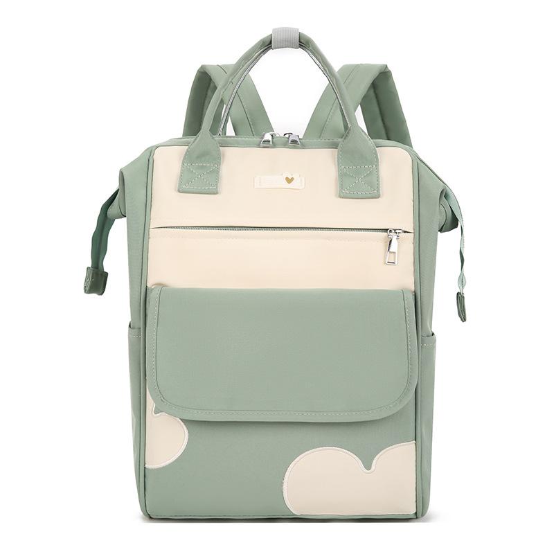 

New Large Capacity Mommy Bag, Fashionable Backpack, Multifunctional Waterproof Baby Bag, Lightweight Mommy Bag, Backpack for Going Out зелений