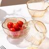 4Pcs Glass Soy Sauce Saucers High-quality Flower-shaped Seasoning Bowls Exquisite Fruit Cake Container Kitchen Tomato Sauce Bowl