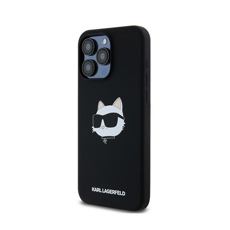 Karl Lagerfeld Silicone Choupette Head Magsafe - Etui Iphone 15 Pro (Czarny)