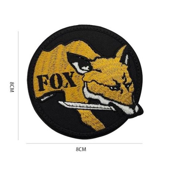 PHOENIX IKKI Metal Gear Solid FOX HOUND Foxhound Military Cosplay Airsoft Embroidery Patch Wappen Applique Velcro Compatible 11piece