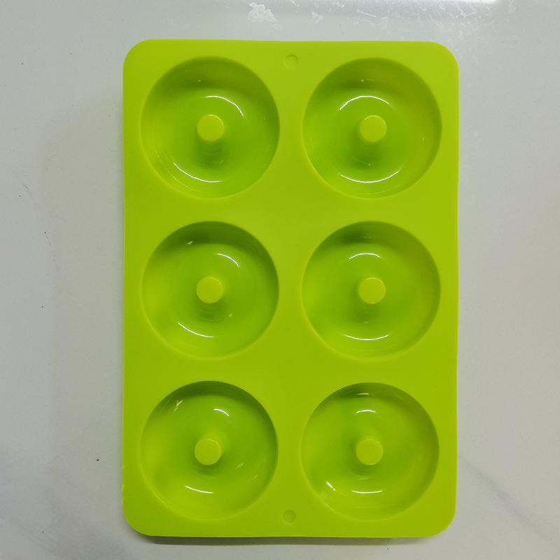 Silicone Donut Mold 6-hole Baking 1pcs Food Grade Bread Cake Bagel Baking Tray Heat-resistant Microwave Kitchen Use