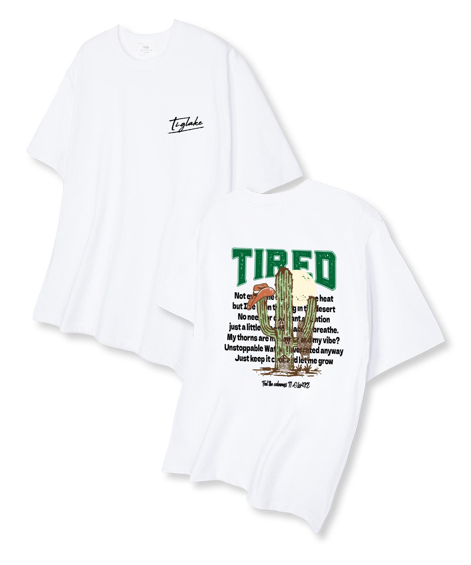 Tee Glake Tiered Oversized Short Sleeve T-Shirt White L