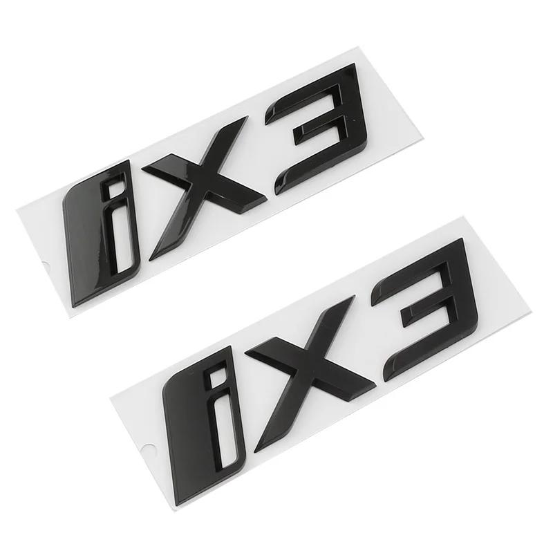 Car Rear Trunk Letters Logos Badge Emblem Decals Sticker For BMW IX3 G08 Boot Words Replacement Decoration Accessories Sx2