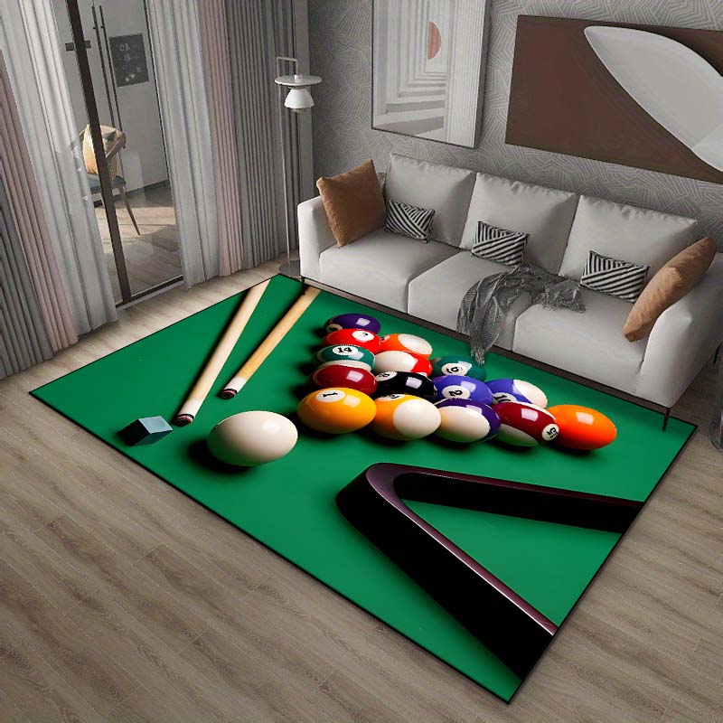 HD Billiards Rug Carpets for Bedroom Living Room Sofa Door Mat Dressing Room Rugs Large Size Machine Washable