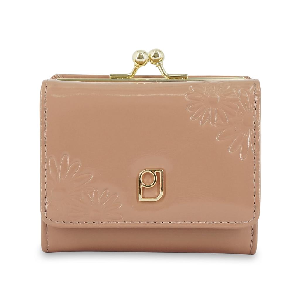 Paul Joe Accessoires Mini Wallet Daisy Embossed Beige & PJA-W1392