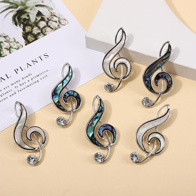 Shell Music Brooch Pendant For Women And Men With Decorative Style