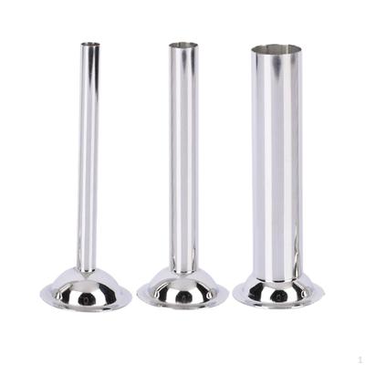 Lot de 3 tubes de remplissage de saucisses en acier inoxydable avec entonnoir manuel