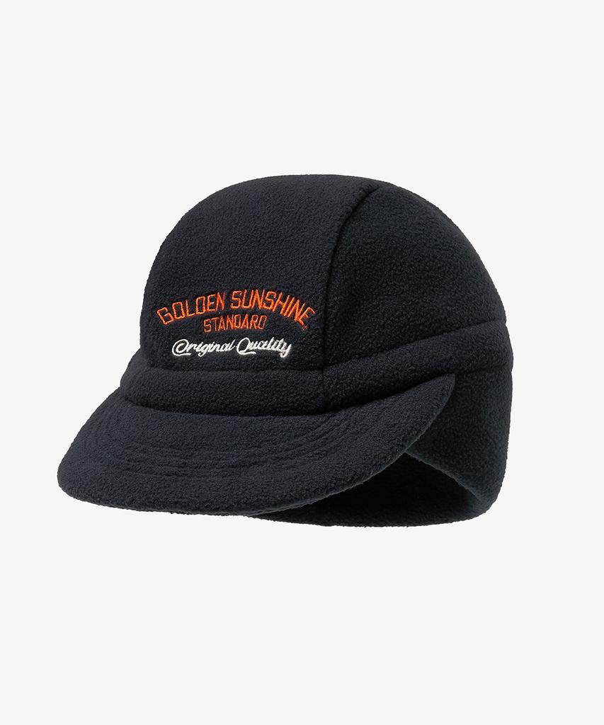 GOLDEN SUNSHINE Sunshine Earflap Fleece Cap_Black Night