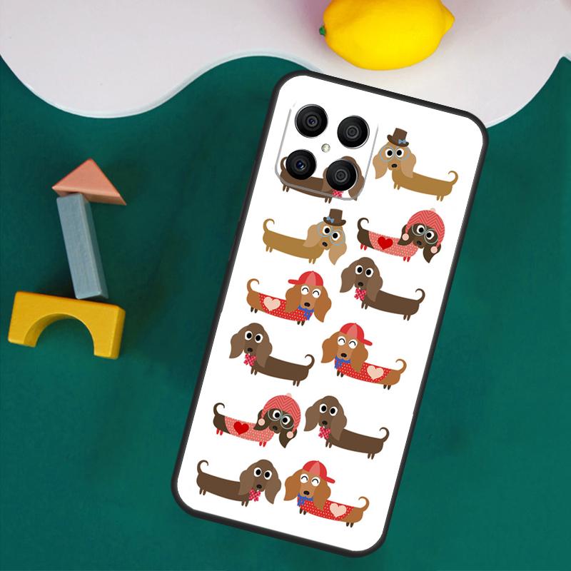 Dachshund Sausage Dog Case For Honor 200 Lite 50 70 90 X9a X8a X8 X9 X8b X9c X9b Honor Magic 5 6 Pro 7 Lite Cover