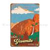Yosemite National Park Bridalveil Fall Poster Metal Plaque Decoration Party Club Bar Personalized Create Tin Sign Poster