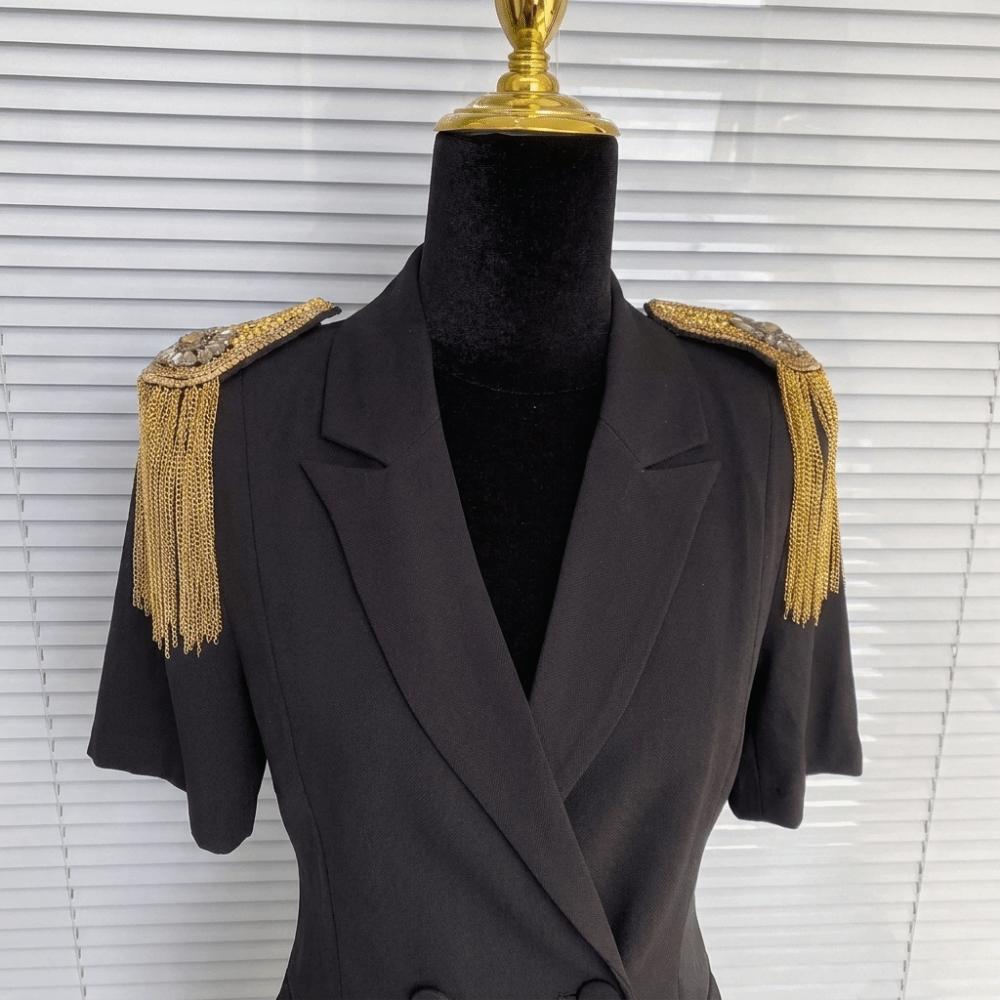 Epaulet Tassel Chain Shoulder Board Brooch Star Shoulder Flash Classical Epaulette Party