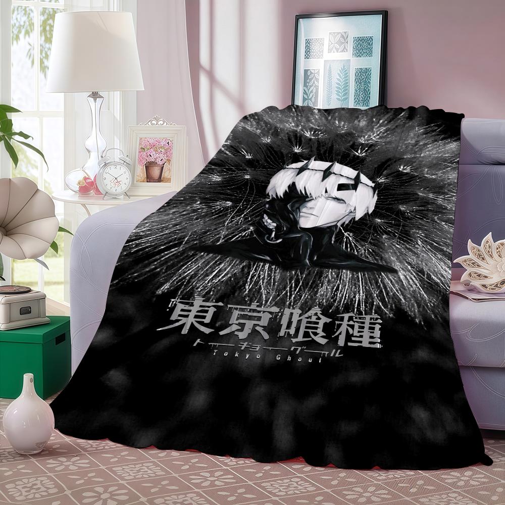 Anime T-Tokyo Ghoul Blanket Warm And Soft Suitable For Bedroom Living Room Sofa Bed Office Travel Camping
