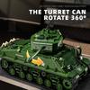 Military WW2 M4 Sherman Medium Tank Building Blocks MOC World War 2 M26 Pershing Main Battle Tank Weapon Bricks Toys Boys Gifts
