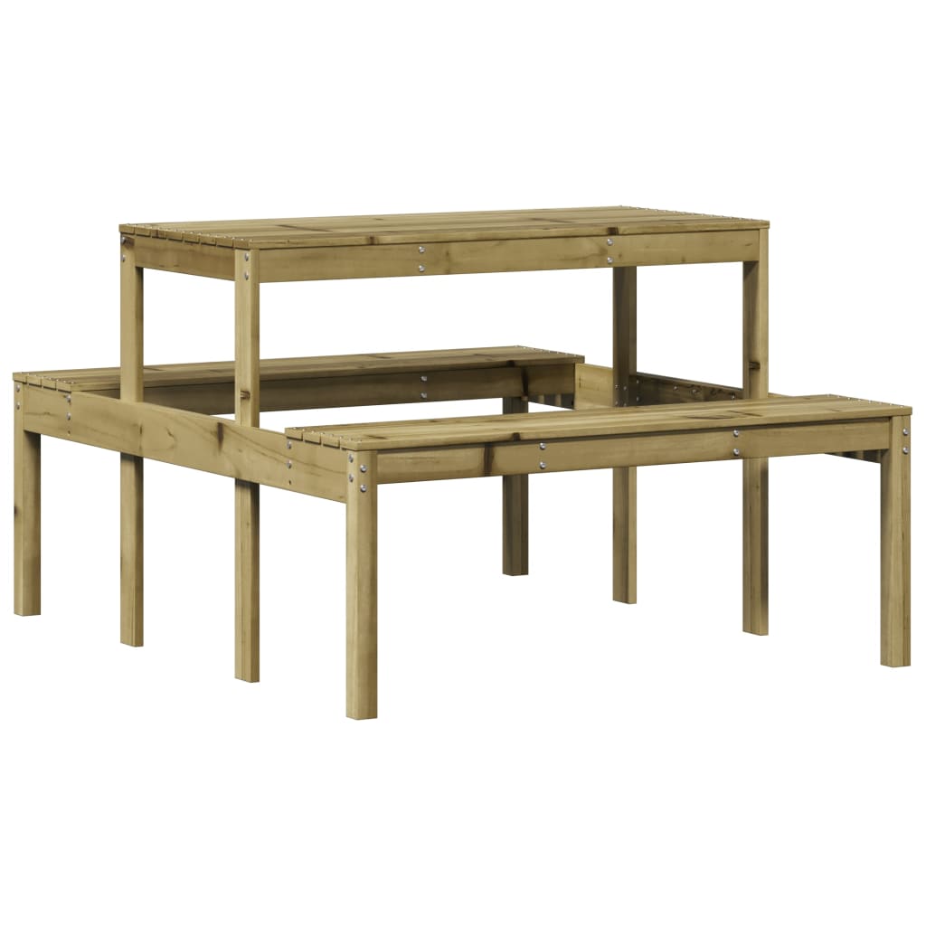 Picnic Table 110 X 134 X 75 Cm Pressure Treated Pine Wood